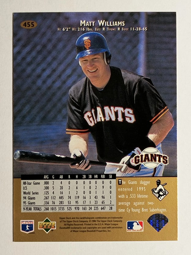 1996 Upper Deck #455 Matt Williams