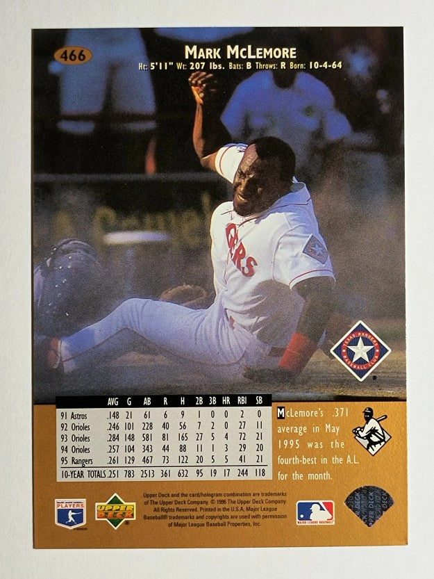 1996 Upper Deck #466 Mark McLemore