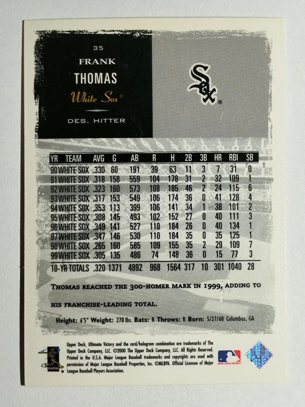2000 Ultimate Victory #35 Frank Thomas