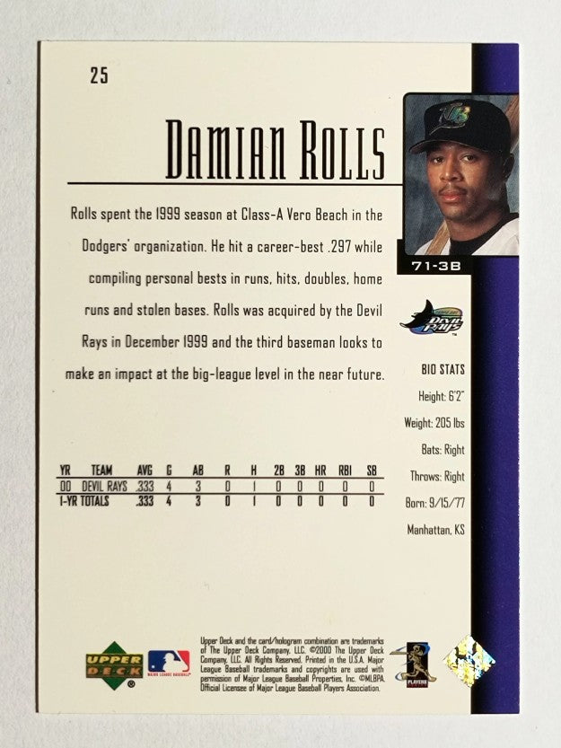 2001 Upper Deck #25 Damian Rolls SR