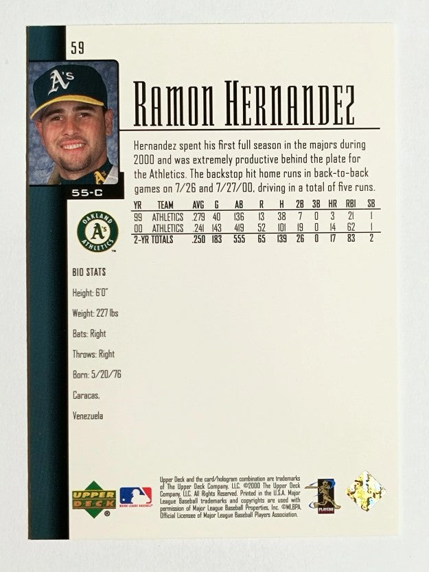 2001 Upper Deck #59 Ramon Hernandez