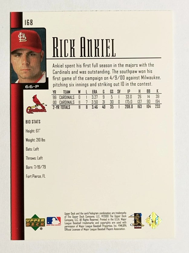2001 Upper Deck #168 Rick Ankiel