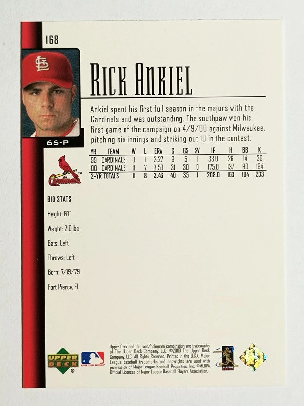 2001 Upper Deck #168 Rick Ankiel
