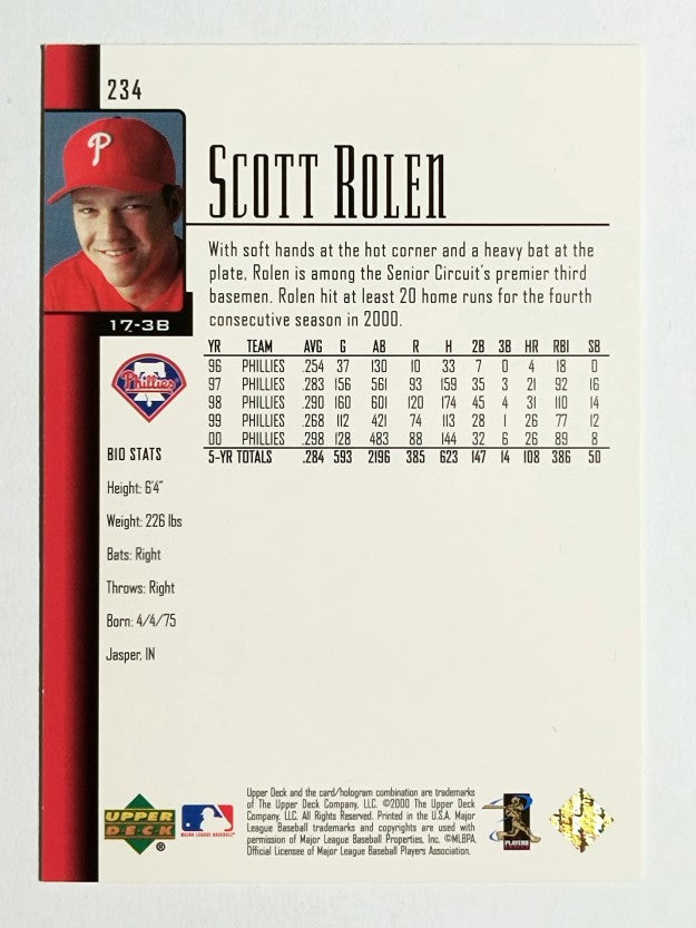 2001 Upper Deck #234 Scott Rolen