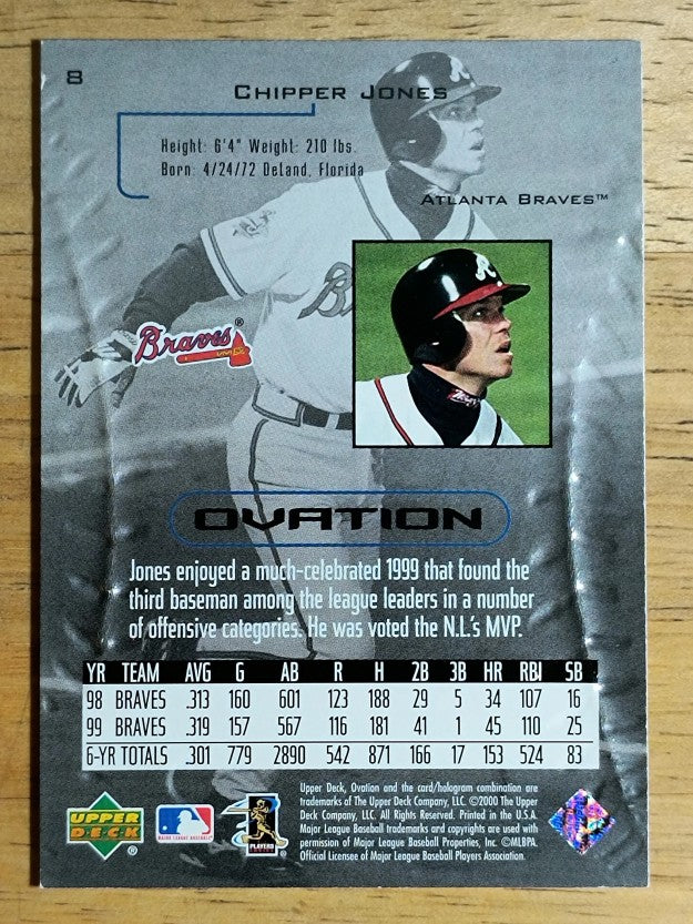 2000 Upper Deck Ovation #8 Chipper Jones
