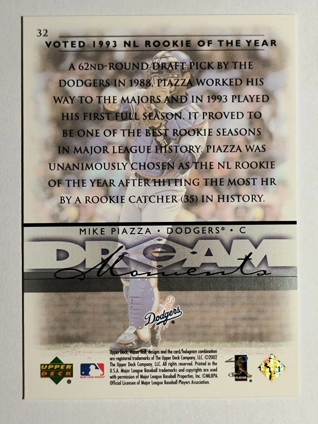 2002 Upper Deck Honor Roll #32 Mike Piazza