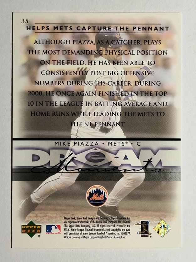 2002 Upper Deck Honor Roll #35 Mike Piazza