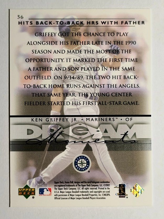 2002 Upper Deck Honor Roll #56 Ken Griffey Jr.