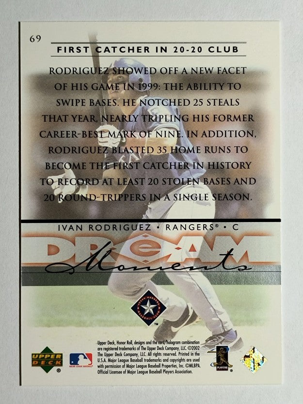 2002 Upper Deck Honor Roll #69 Ivan Rodriguez