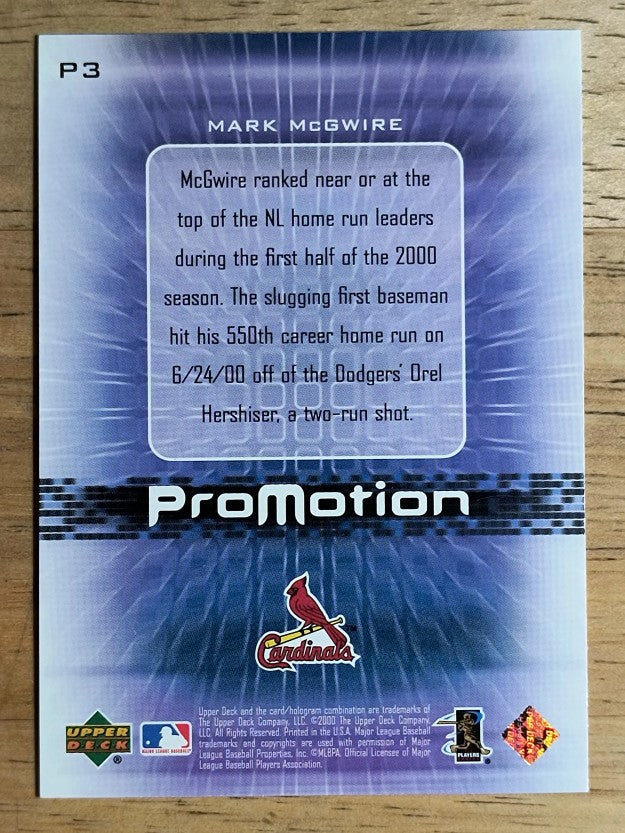 2000 Upper Deck Pros and Prospects ProMotion #P3 Mark McGwire