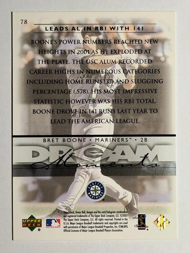 2002 Upper Deck Honor Roll #78 Bret Boone