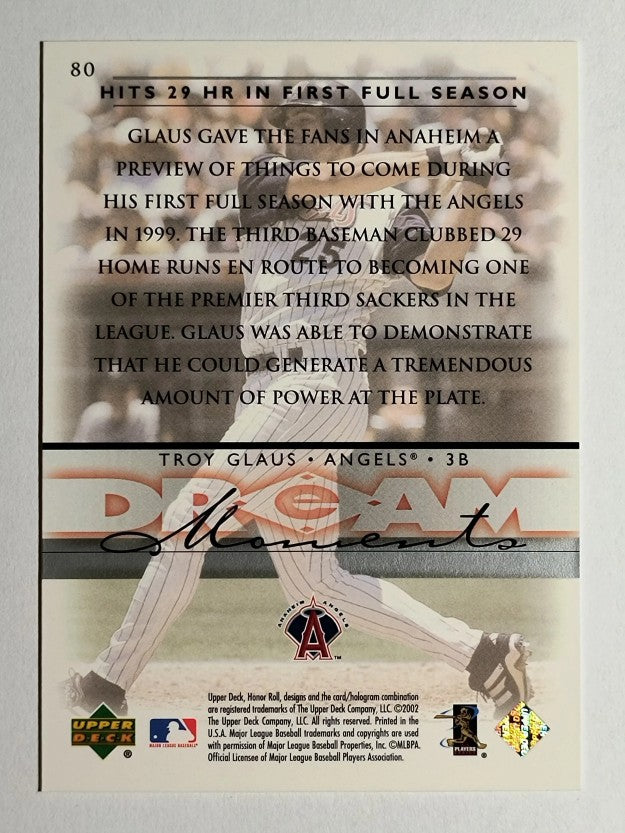 2002 Upper Deck Honor Roll #80 Troy Glaus