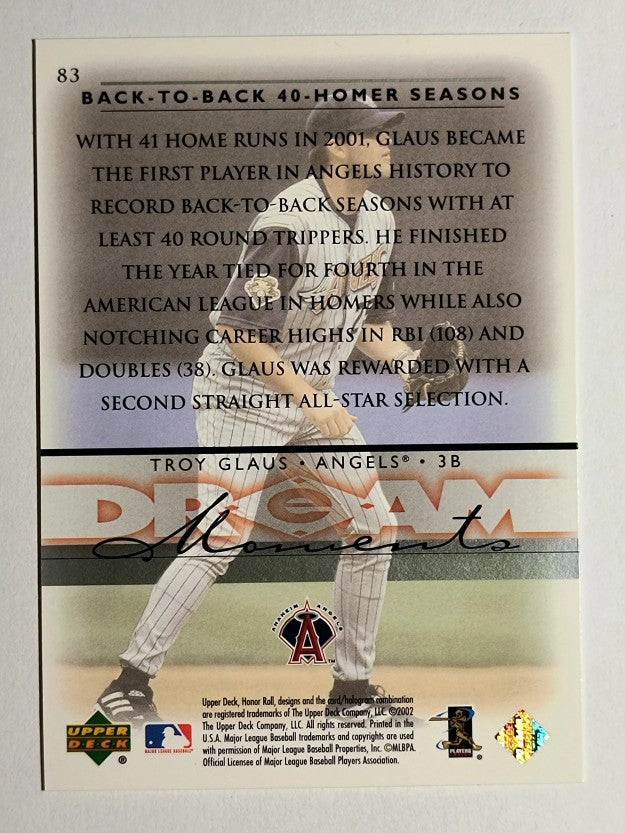 2002 Upper Deck Honor Roll #83 Troy Glaus