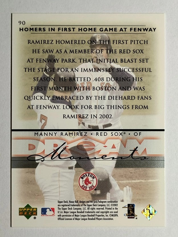 2002 Upper Deck Honor Roll #90 Manny Ramirez