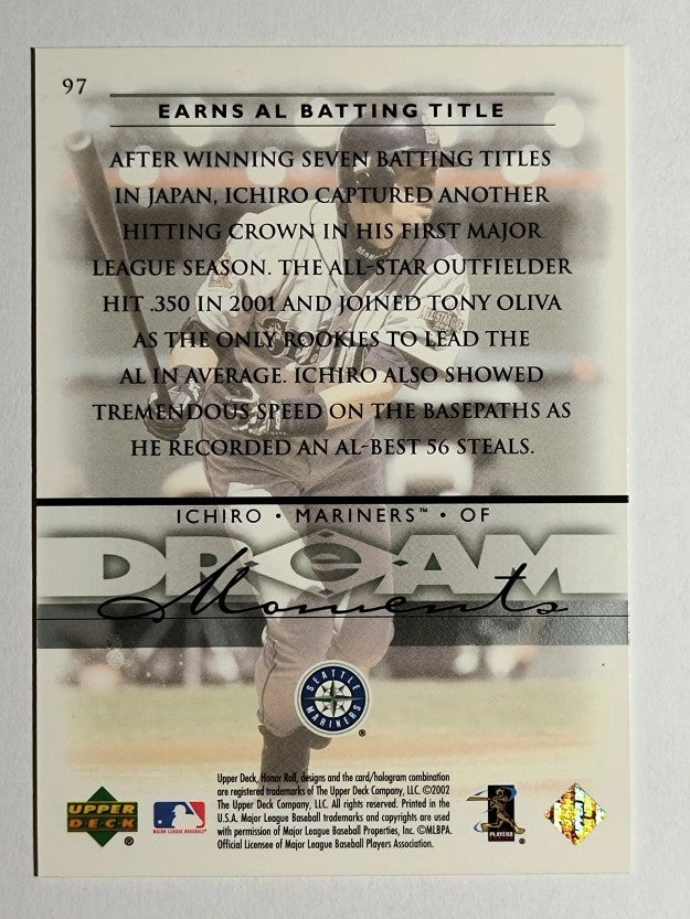 2002 Upper Deck Honor Roll #97 Ichiro Suzuki