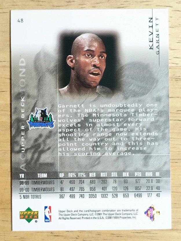 2000-01 Black Diamond #48 Kevin Garnett