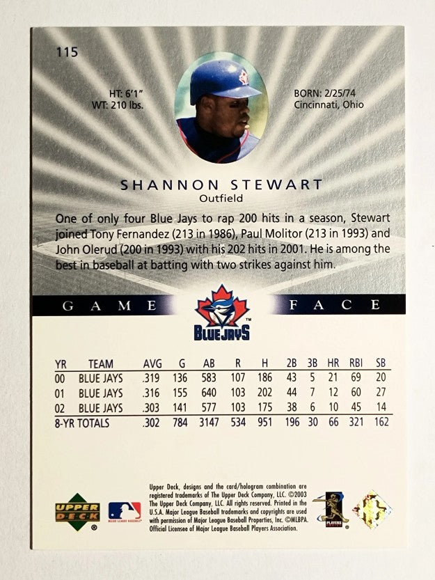 2003 Upper Deck Game Face #115 Shannon Stewart