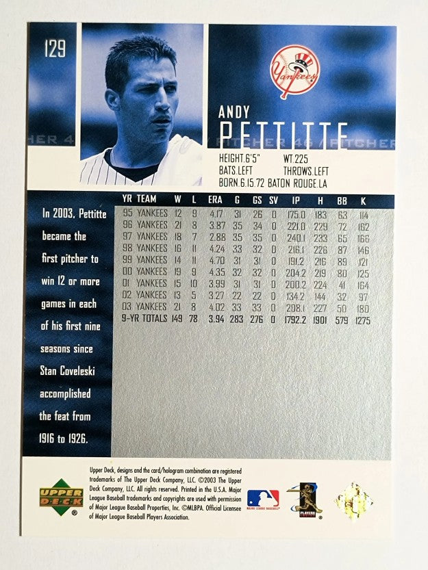 2004 Upper Deck #129 Andy Pettitte