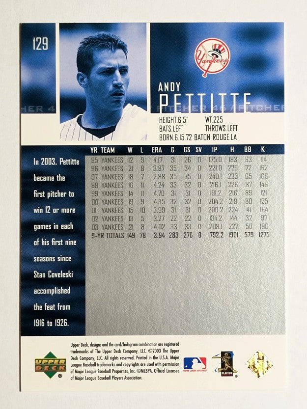 2004 Upper Deck #129 Andy Pettitte