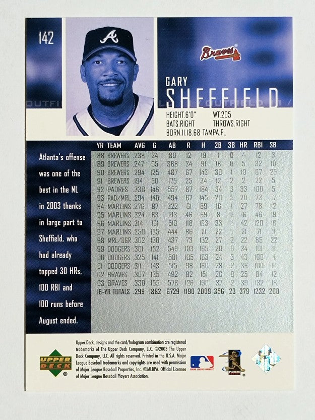 2004 Upper Deck #142 Gary Sheffield