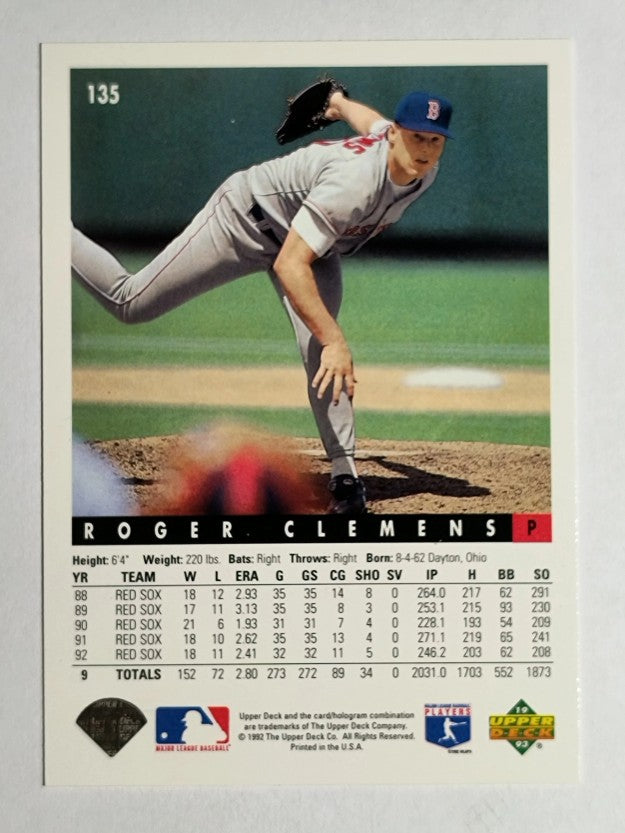 1993 Upper Deck #135 Roger Clemens