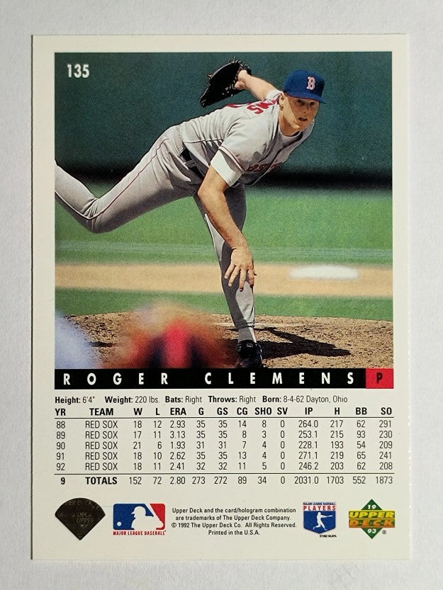 1993 Upper Deck #135 Roger Clemens