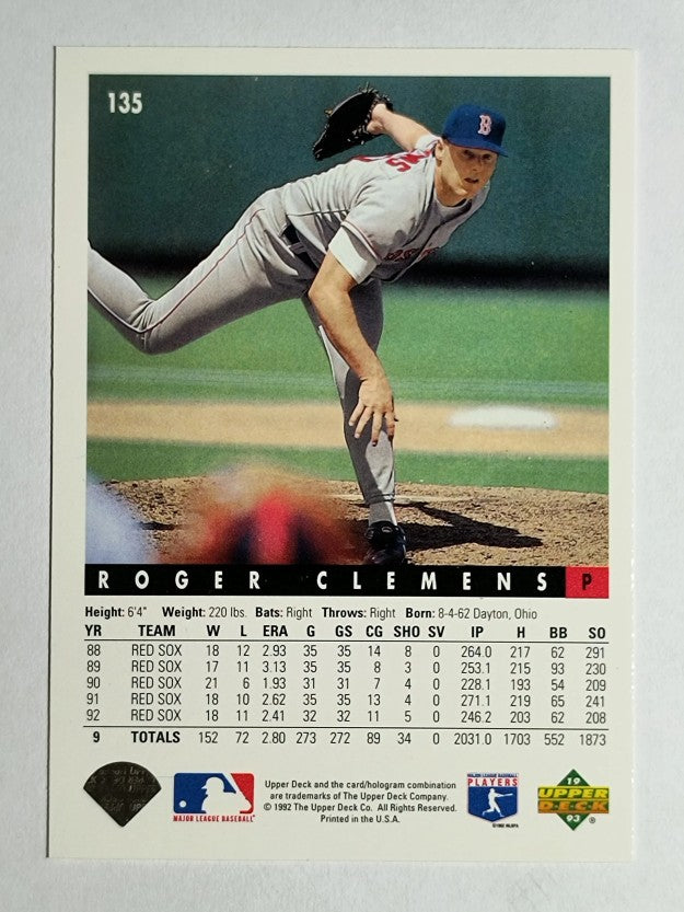 1993 Upper Deck #135 Roger Clemens