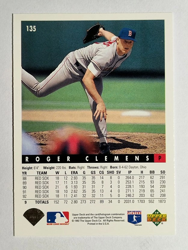 1993 Upper Deck #135 Roger Clemens