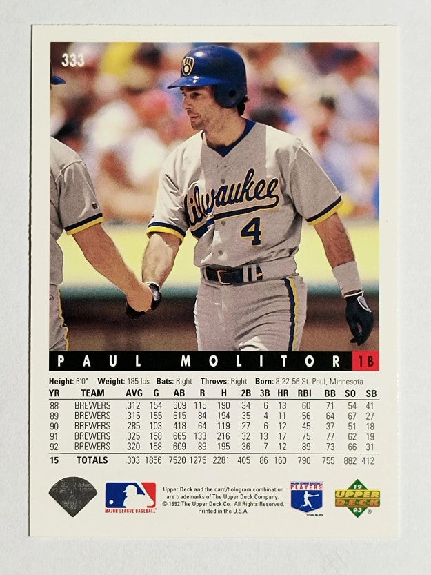 1993 Upper Deck #333 Paul Molitor
