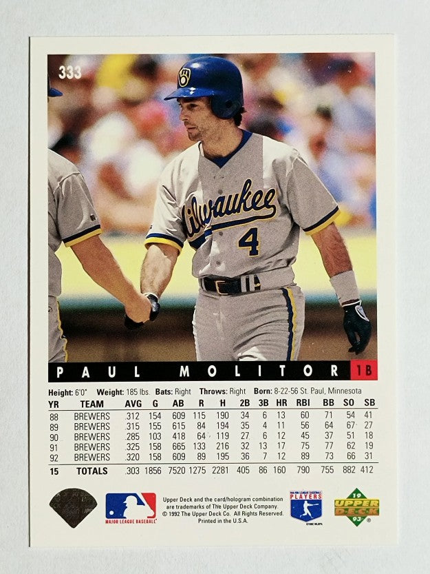 1993 Upper Deck #333 Paul Molitor