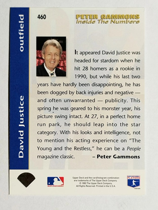 1993 Upper Deck #460 David Justice IN