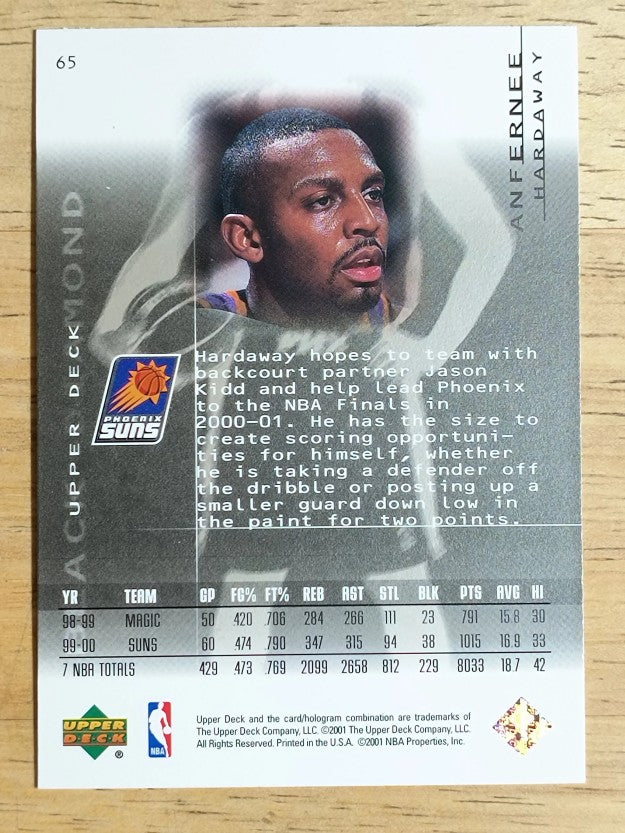 2000-01 Black Diamond #65 Anfernee Hardaway