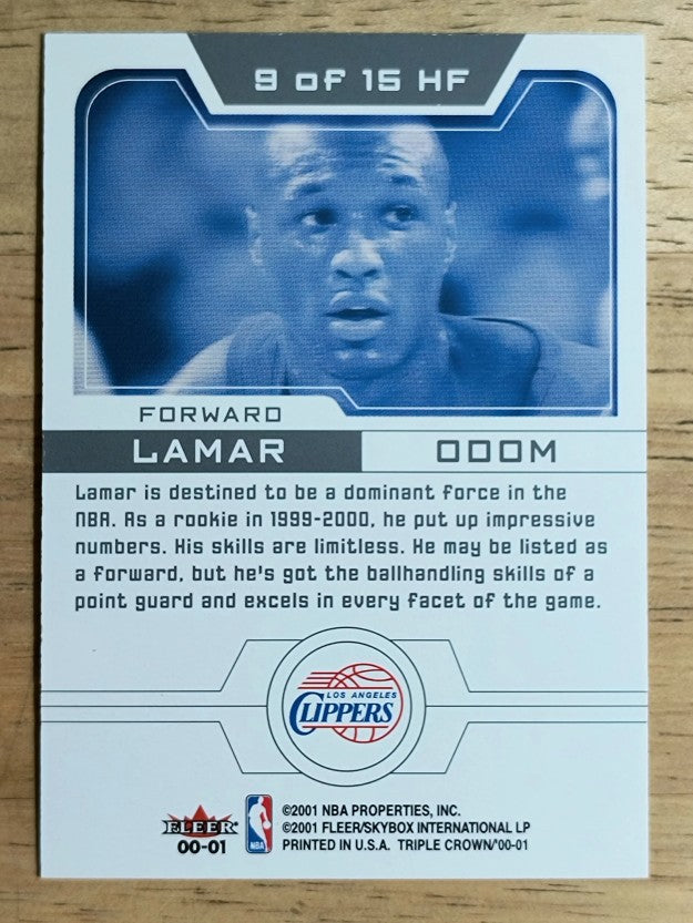 2000-01 Fleer Triple Crown Heir Force 01 #9 Lamar Odom
