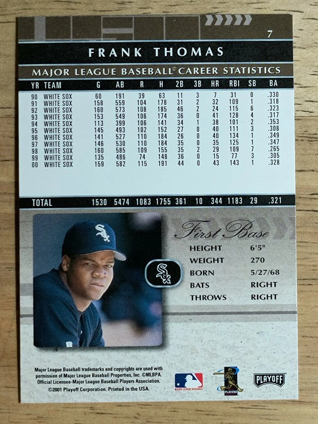 2001 Absolute Memorabilia #7 Frank Thomas