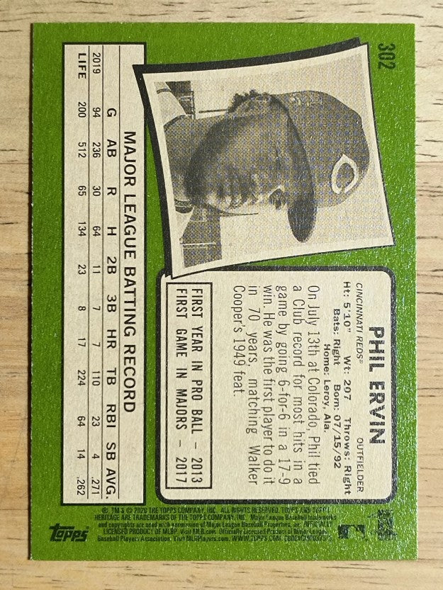 2020 Topps Heritage #302 Phil Ervin