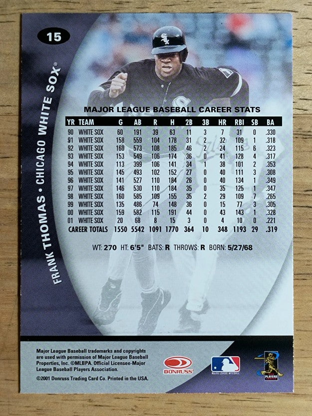 2001 Donruss Class of 2001 #15 Frank Thomas