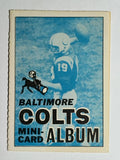 1969 Topps Mini-Albums Inserts #2 Baltimore Colts (EXMT)