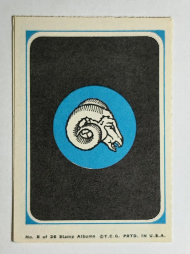 1969 Topps Mini-Albums Inserts #8 Los Angeles Rams (EX)