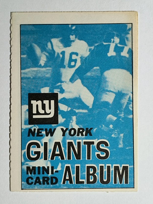 1969 Topps Mini-Albums Inserts #11 New York Giants (EXMT)