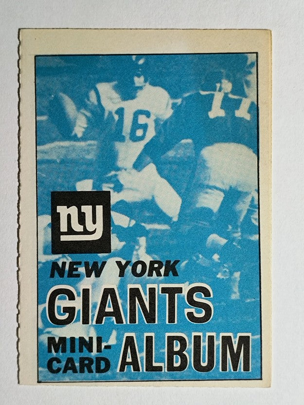 1969 Topps Mini-Albums Inserts #11 New York Giants (EX)