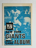 1969 Topps Mini-Albums Inserts #11 New York Giants (EX)