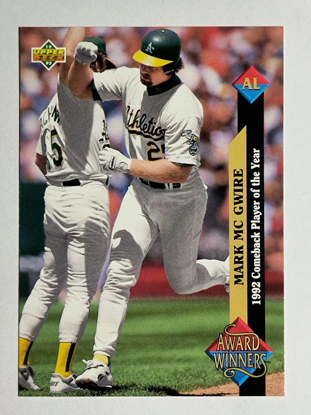 1993 Upper Deck #493 Mark McGwire AW