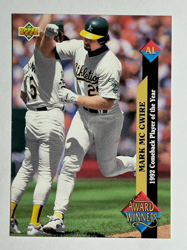 1993 Upper Deck #493 Mark McGwire AW