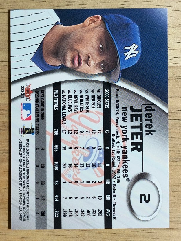 2001 E-X #2 Derek Jeter