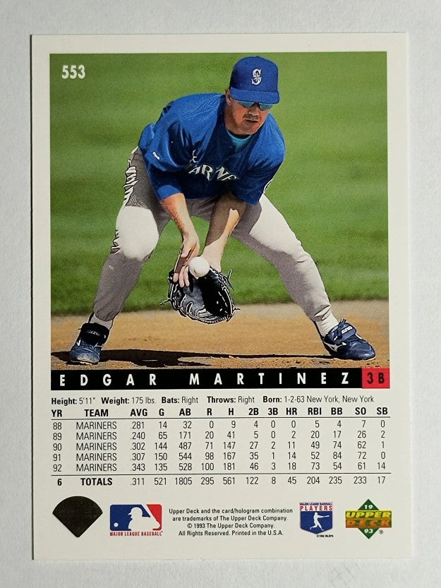 1993 Upper Deck #553 Edgar Martinez