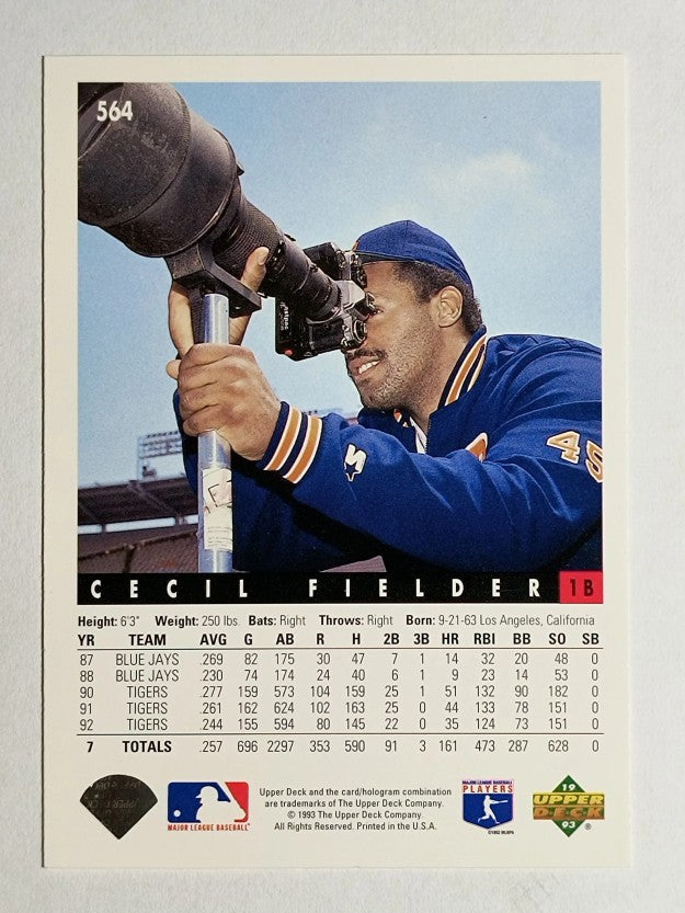 1993 Upper Deck #564 Cecil Fielder