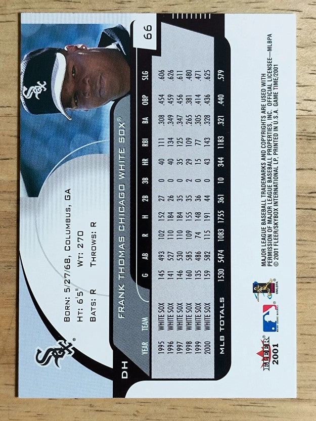 2001 Fleer Game Time #66 Frank Thomas