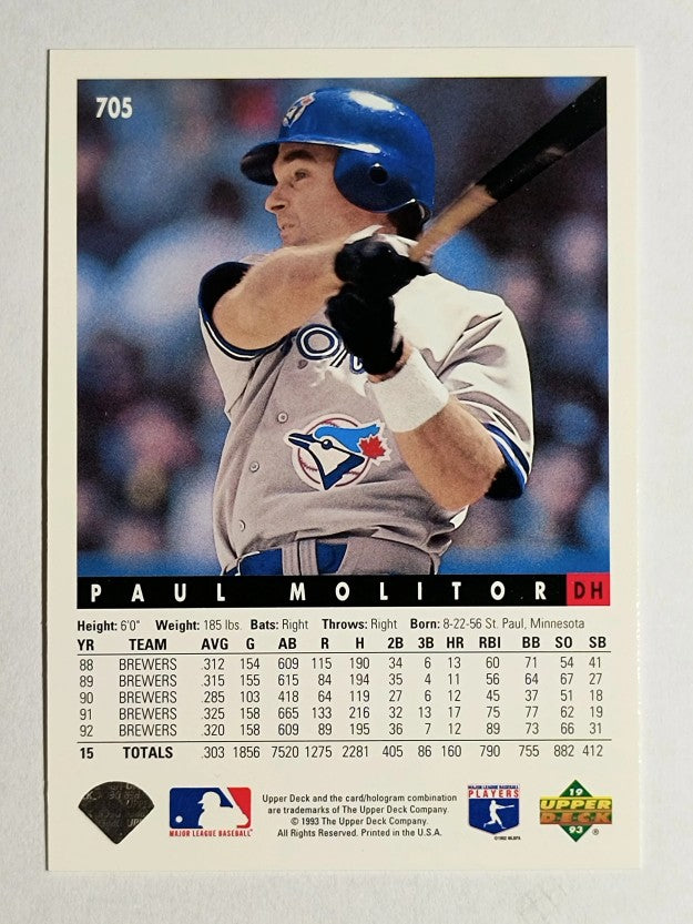 1993 Upper Deck #705 Paul Molitor