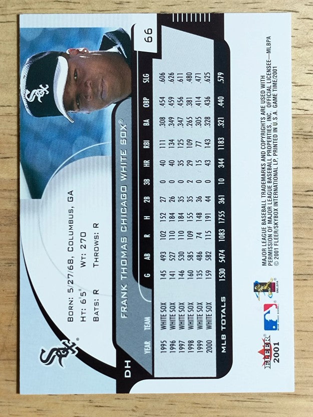 2001 Fleer Game Time #66 Frank Thomas