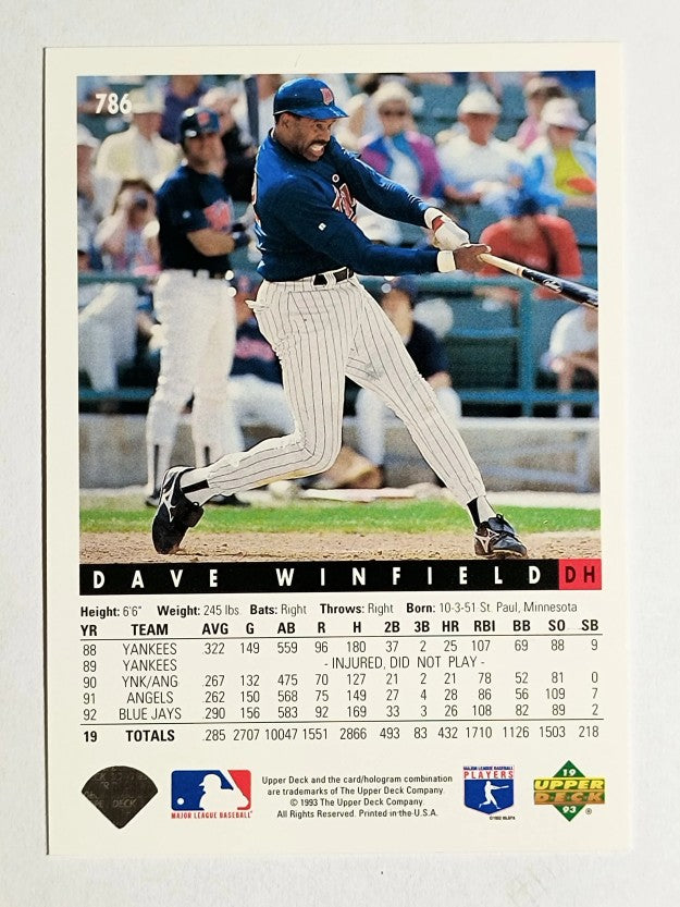 1993 Upper Deck #786 Dave Winfield